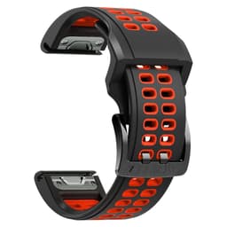 Kellon rannekoru Musta punainen Garmin Fenix 7/6/5