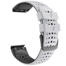Kellon ranneke Garmin Fenix 6X 26 mm silikonivalkoiselle/harmaalle
