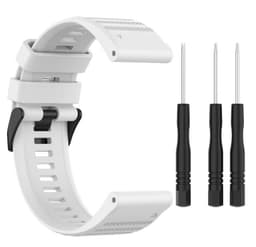 Kellonranneke Yhteensopiva Garmin Fenix 7/6/5 Silicone White 4-osaisen kanssa