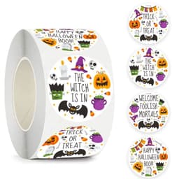 Pyöreät tarrat Halloween-teemalla 500 kpl Monivärinen