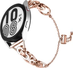 Kellon ranneke Huawei Band 3/3 Pro/4 Pro ruostumatonta terästä Ruusukulta 20 mm