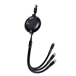 3in1 Roll Up USB - USB Tyyppi C / MicroUSB / Lightning