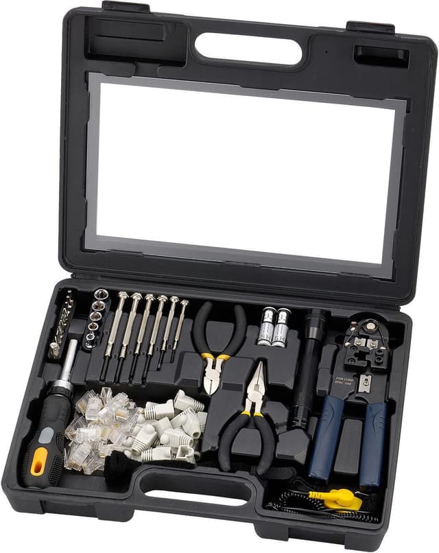 deltacoimp Sprotek STK985 Tool kit cpus and network cables black