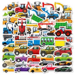 Tarrat Autot ja ajoneuvot 50 kpl Monivärinen
