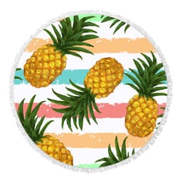 Pyöreä Super Soft Beach Towel kylpypyyhe imukykyinen Nopeasti kuivuva Monivärinen