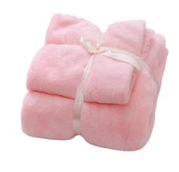 Set med badlakan och handduk - Rosa