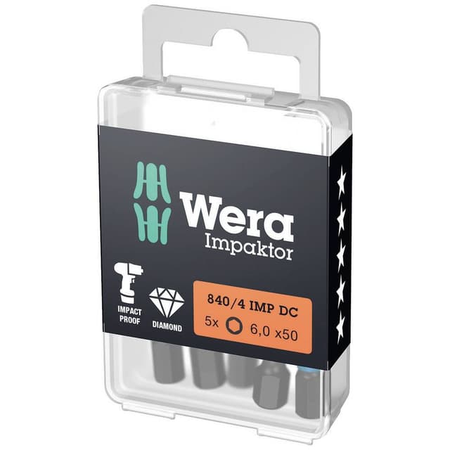 Wera Multi-tand-Bit 6 D 6.3 5 st