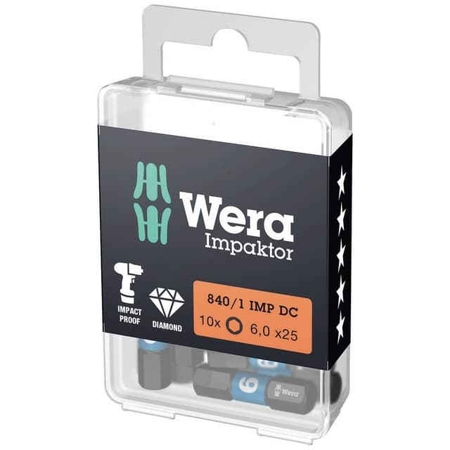 Wera Multi-tand-Bit 5 D 6.3 10 st