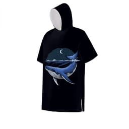 Whale Series Beach Cape Towel Digital Print Dobbeltsidig fleece for voksne Flerfarget