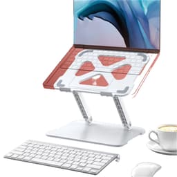 Justerbart stativ för laptop Vit
