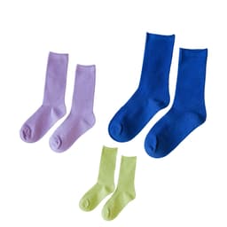 Over the Calf High Tube -sukat, 3 paria Monivärinen