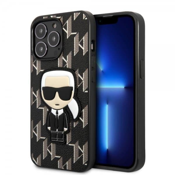 Karl Lagerfeld iPhone 13 Pro Skal Monogram Iconic Patch Svart