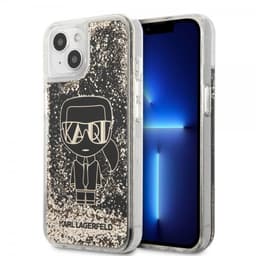 Karl Lagerfeld iPhone 13 Kuori Liquid Glitter Gatsby Musta