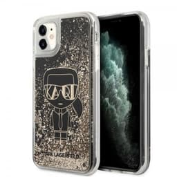 Karl Lagerfeld iPhone 11 Kuori Liquid Glitter Gatsby Musta