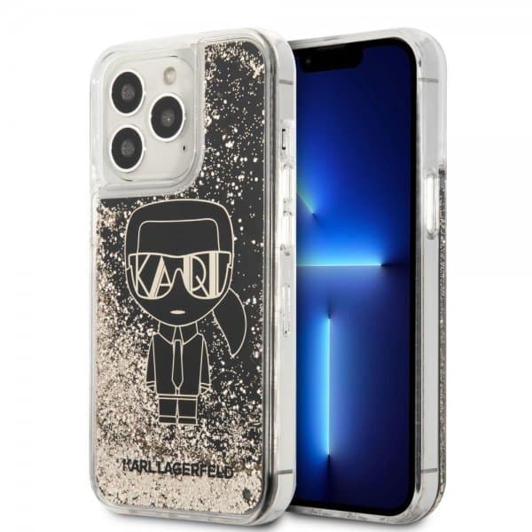 Karl Lagerfeld iPhone 13 Pro Skal Liquid Glitter Gatsby Svart