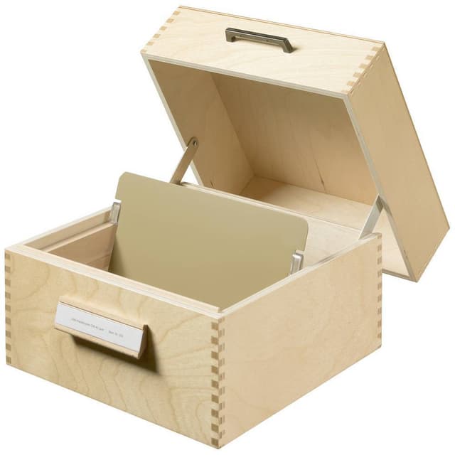 HAN träkartoteklåda/505 A5 liggande natur 255x250x190mm