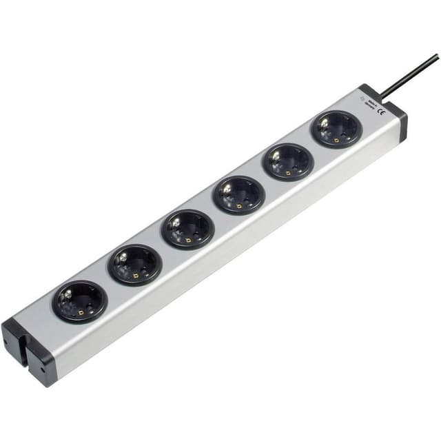 Ehmann 0600x00062031 Stikdåseliste 6x Aluminium Stik