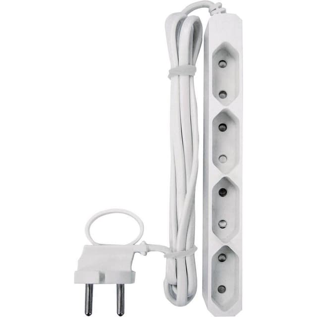 GAO 0257 Stikdåseliste 4x Hvid Euro-stik 1 stk