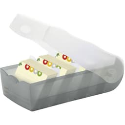 HAN Kartoteksbox Grå, Genomskinlig 998-693 500 kort DIN