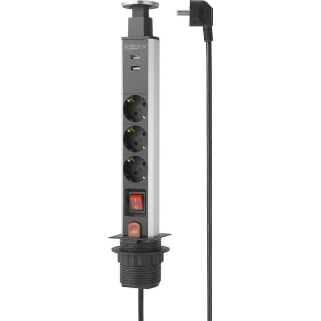 Sygonix SY-4755590 Förgreningsdosa för inbyggnad Svart,
