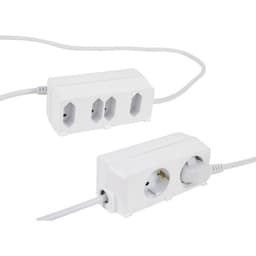 REV 0012691109 Stikdåse uden afbryder 6x Hvid Stik med