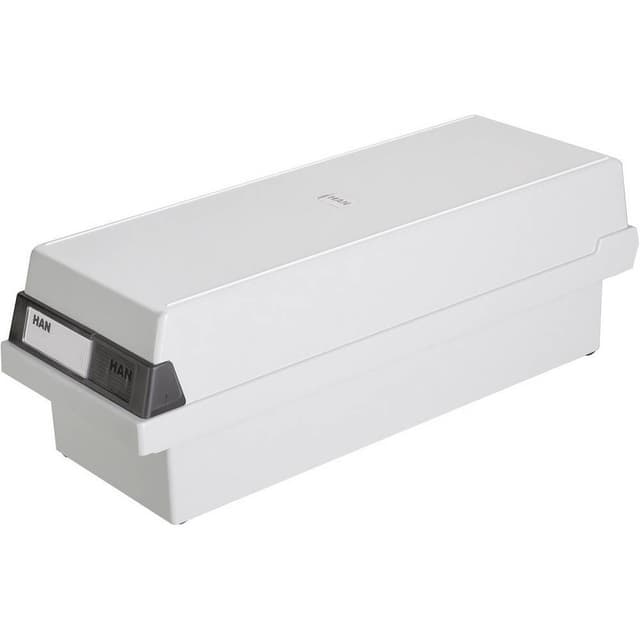 HAN Kartoteksbox Ljusgrå 957-11 1.300 kort DIN A7 tvärs