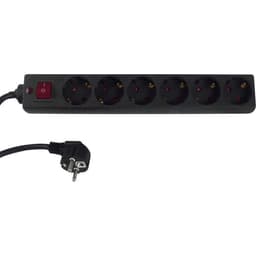 REV 00125171 Förgreningsdosa med brytare 6x Svart