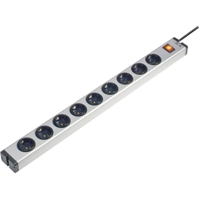 Ehmann 0601x00092031 Stikdåse med afbryder 9x Aluminium