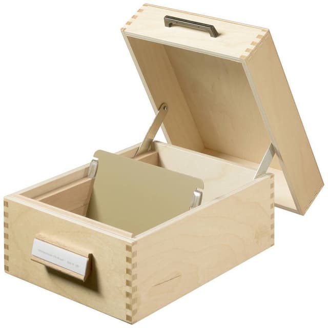 HAN Kartoteksbox Naturträ 506 900 kort DIN A6 tvärs