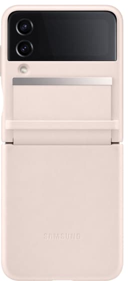 Samsung Galaxy ZFlip 4 flikfodral i läder (persika)