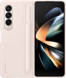 Samsung Galaxy Z Fold 4 stativdeksel med penn (sand)