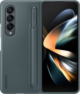 Samsung Galaxy Z Fold 4 suojakuori jalustalla + kynä (harmaanvihreä)