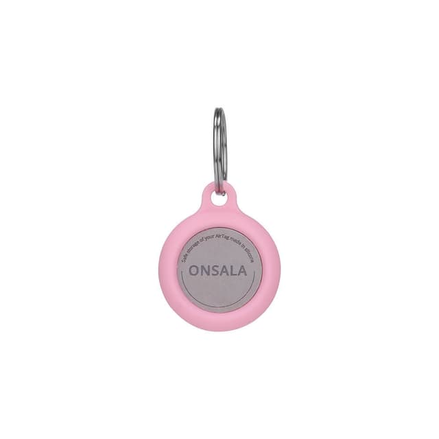 ONSALA Airtag Holder Silikone med Nøglering Rosa