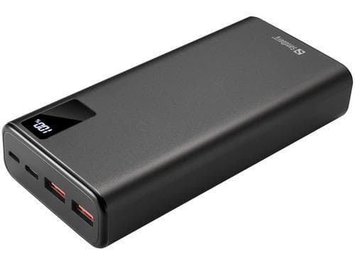 20.000 mAh PD 20W PowerBank USB-C, Sort
