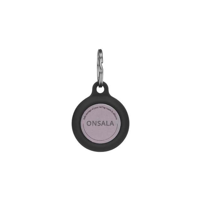 ONSALA Airtag Hållare Silikon Svart med Nyckelring
