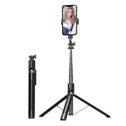 Udtrækkelig selfie-stick/stativ med Bluetooth fjernbetjening Sort