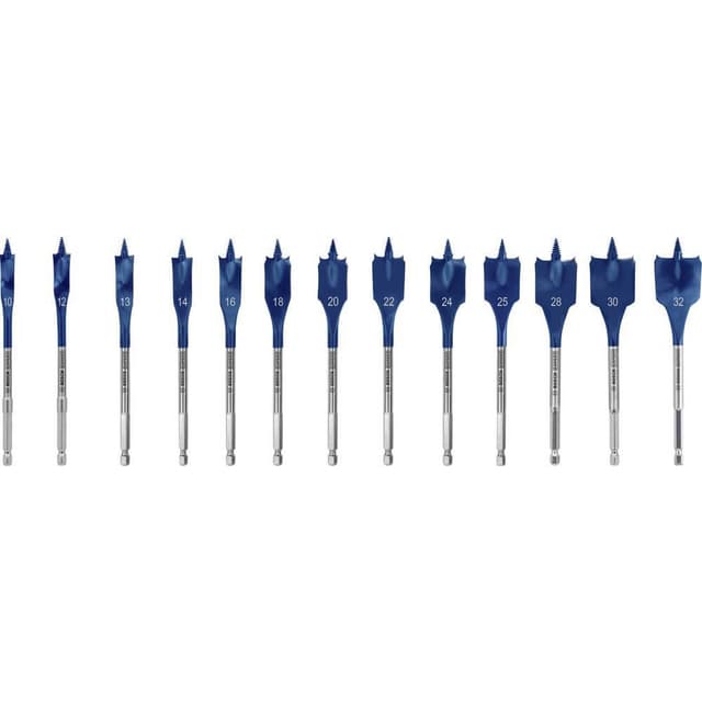 Trä-fräsborr-set 10 mm, 12 mm, 13 mm, 14 mm, 16 mm, 18