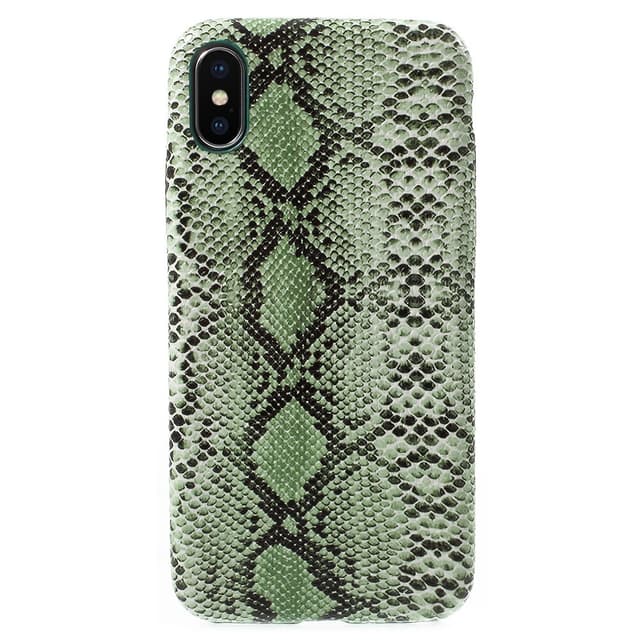 IPhone X skal Ormskinnsmönster - Grön