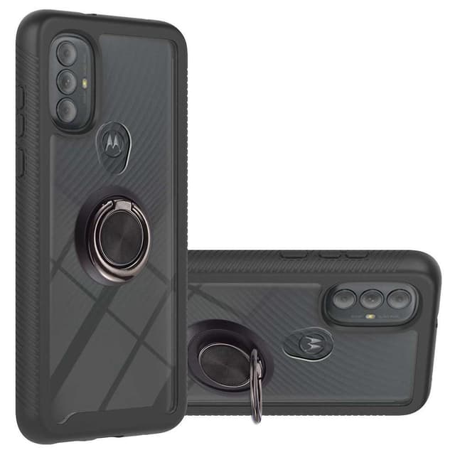 Motorola Moto G Power (2022) Armor skal med Finger Ring och metall - Svart