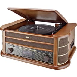 Dual NR 50 DAB Stereoanlæg AUX, CD, Kassette, USB, Pladespiller, 2 x 5 W Træ