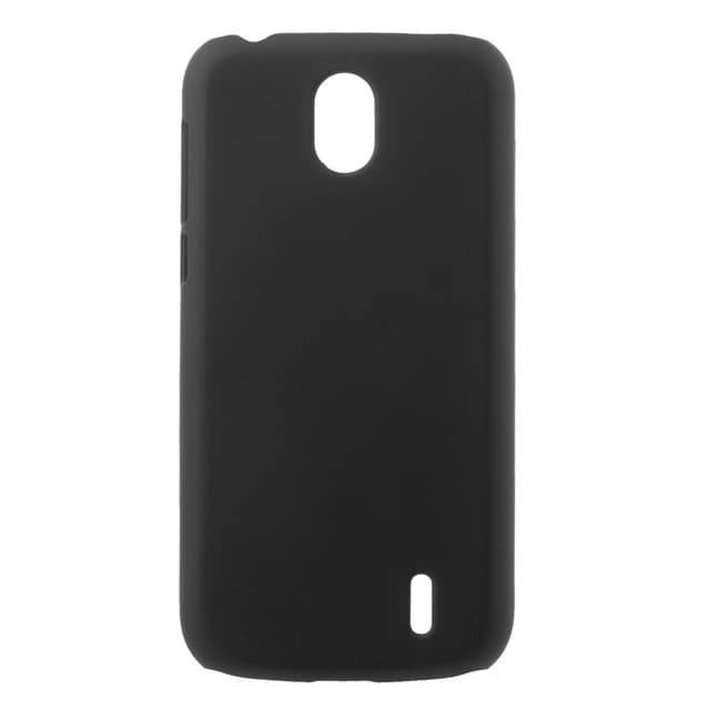 Nokia 1 Rubberized Hård Plast Skal - Svart