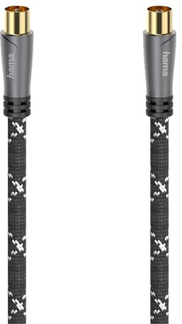 Hama 120 dB antennikaapeli (musta/harmaa, 10 m)