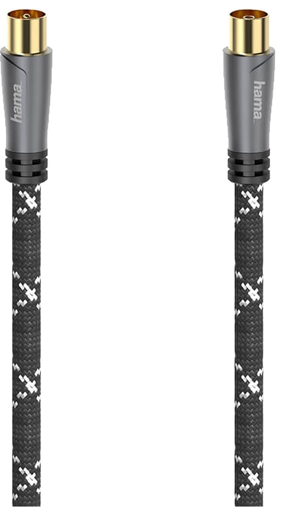 Hama 120dB antennkabel (svart/grå, 10m)
