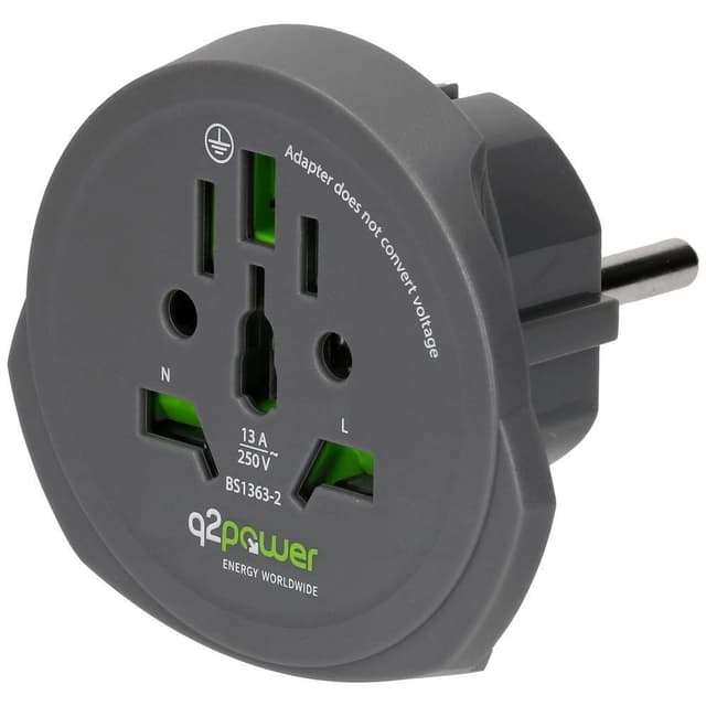 Q2 Power q2-1.100100-TH Rejseadapter 1 stk
