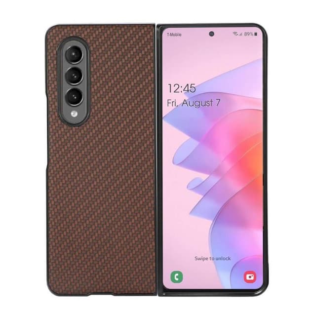 Hiilikuituinen kuori Samsung Galaxy Z Fold 4 - Ruskea