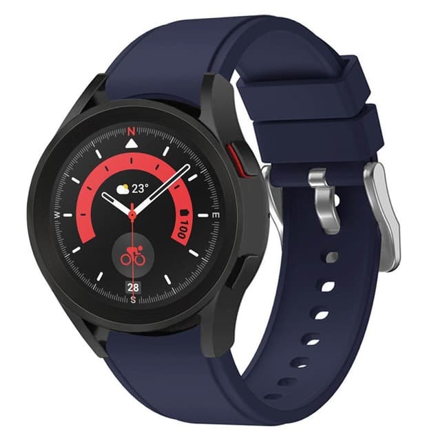 Silikone Armbånd No-Gap Samsung Galaxy Watch 5 Pro (45mm) -Mørkeblå