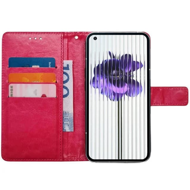 Wallet cover 3-kort Nothing Phone (1) - Lyserød