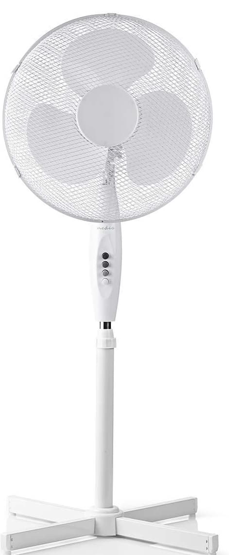 NEDIS Fjärrstyrd stativfläkt 40 cm diameter 3 hastigheter - Vit