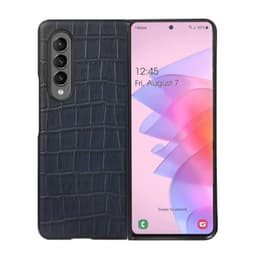 Krokotiilinahkainen kuori Samsung Galaxy Z Fold 4 - Sininen