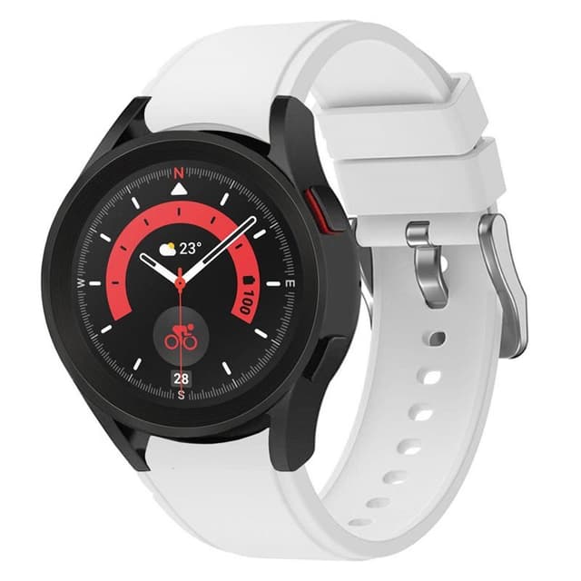 Silikon Armband No-Gap Samsung Galaxy Watch 5 Pro (45mm) - Vit